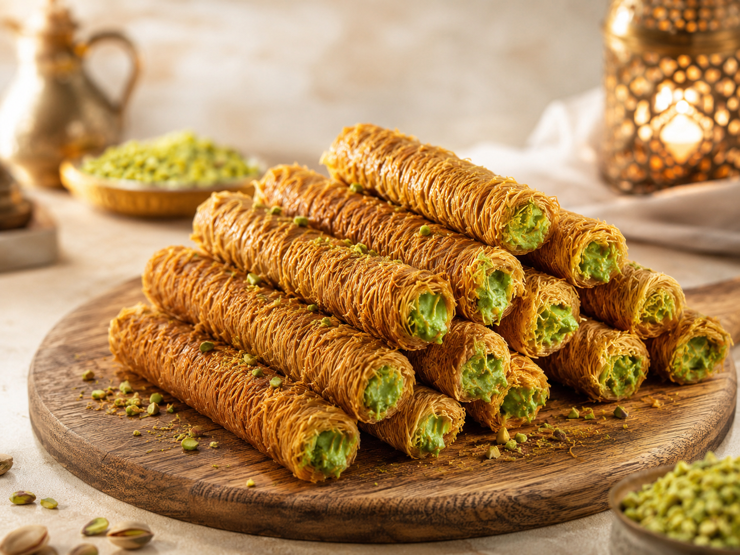 Kadayıflı Antep Fıstıklı Rulo
